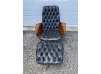 Vintage Mid Century Modern Plycraft Mr Chair And Ottoman