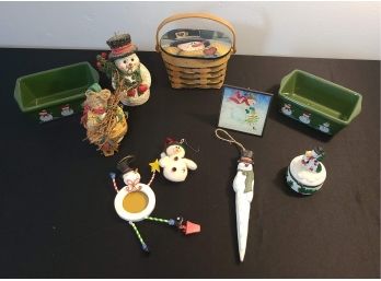 Fun Snowman Lot, All In Great Shape!