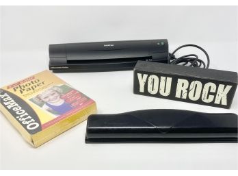 Lot Of Office Supplies & More - Portable Scanner, Photo Paper