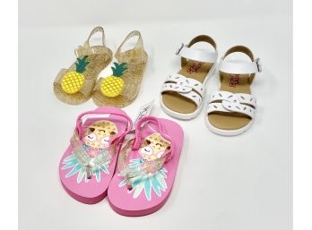Lot Of 3 Pairs Of Toddler Girl Summer Sandals