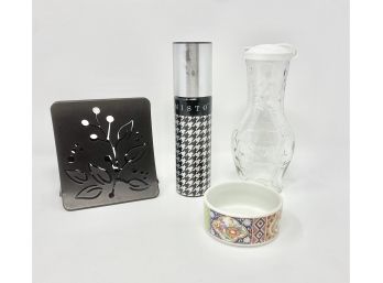 Lot Of Kitchen Accessories - Oil Mister, Napkin Holder, Dressing Container & Small Bowl