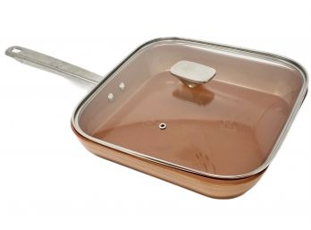 As Seen On TV TV Direct Non Stick Induction Ready Copper Square Pan With Lid