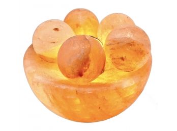 Himalayan Salt Glow Bowl Massage Stones Lamp