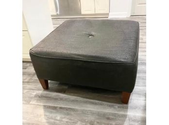 Fabric Upholstered Oversized Accent Ottoman Furniture With Wood Legs.