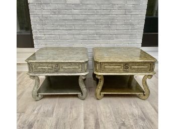 Set Of 2 Thomasville Wood End Tables - Circa 1965