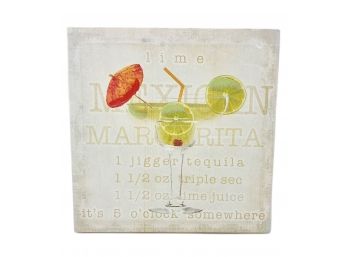 Margarita Cocktail Recipe Decorative Print On Canvas