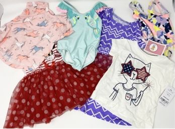 Lot Of Baby Girl Clothes - Bathing Suits, Dresses & Shirts. Carters, Disney & More