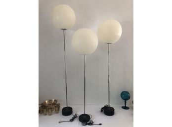 Mid Century Atomic Globe Floor Lamps (Underwriter Laboratories)