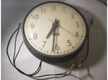 60s Era IBM Office Installation - Authentic Large Wall Clock! 13 1/2' Diameter