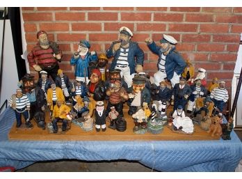Large Group Of Sailors, Sea Captians & Fishermen In The Old Salts Style - Over 30 Pieces
