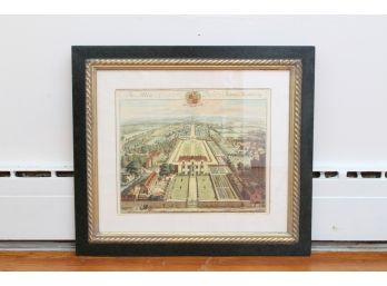 Nice Framed Print Titled 'The Seat Of Thomas Master, ESQ', Signed Lower Right