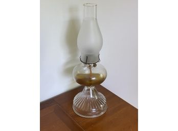 Vintage Glass Kerosene Lamp