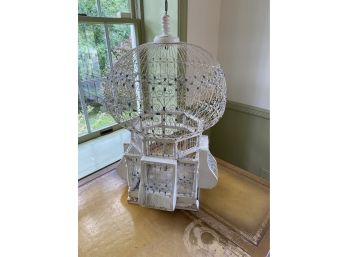 Vintage Wood And Metal Bird Cage