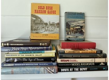Group Of Railroad Train Books