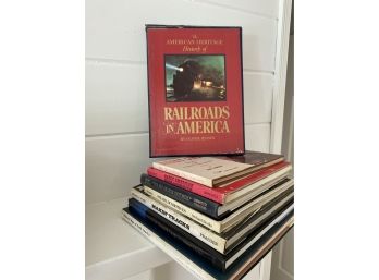 Group Of Railroad Train Books