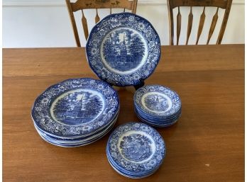 Vintage Liberty Blue, Staffordshire Ironstone Made In England