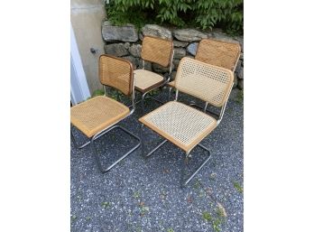 Marcel Breuer Set Of Four Cesca Chairs Made In Italy