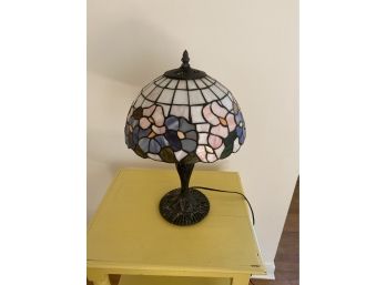 Stained Glass Brass Base Table Lamp