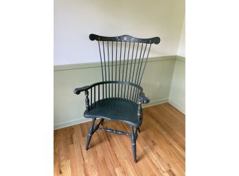 Antique Painted Comb Back Chair