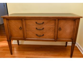 Century Furniture Wood MCM Buffet / Console With Top Lacquer Inset