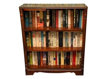 Vintage Mahogany Bookcase And Nice Selection Of Books