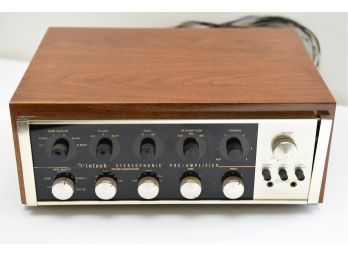 Vintage McIntosh Stereophonic Pre-Amplifier Model C20 In Custom Teak Cabinet