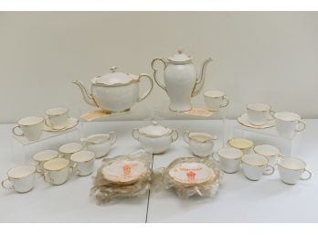 Royal Crown Derby English Bone China Regency Tea And Coffee Set