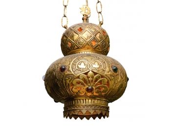 Moroccan Jeweled Pierced Pendant Light