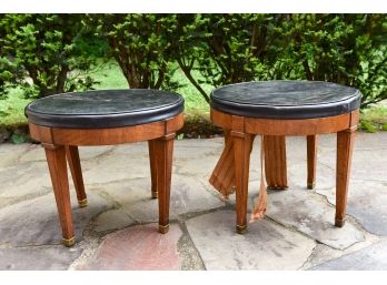 Pair Of Mid-Century Modern Wood Footstools