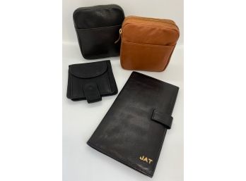 2 Brand New Leather Pouches & 2 Wallets