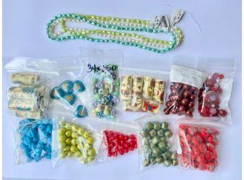 14 Bags & Strands Of Beads, New