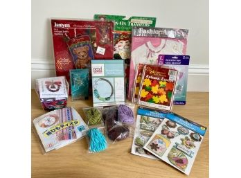 Crafting Kits & Supplies: Kumihimo Braiding Circle & Twine, Needlepoint, Iron-on Transfers, Stickers & More