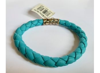 New With Tags OKO Leather Bracelet With Sterling Clasp Marked 925, Retailed $195