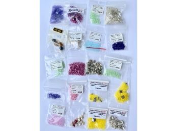 20 Bags Of Swarovski Crystal-Bicone Beads, 14 Karat Gold & More, New