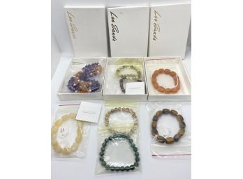 New In Box Lee Sands Beaded Jewelry: 7 Bracelets & 1 Necklace