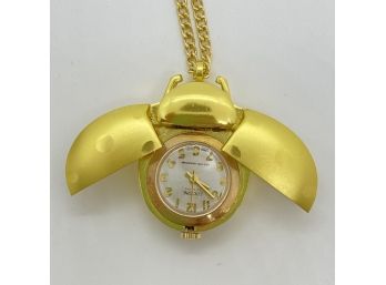 Lucerne Deluxe Ladybug Watch On Necklace