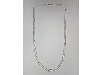 Fantastic & Fun All Sterling Silver / 925 - 18 Inch Paperclip Necklace - ALL SOLID STERLING - Made In Italy