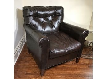 Fantastic Dark Espresso Brown Leather Chair By OLD HICKORY TANNERY - Great Condition - Paid $1,675 - GREAT !