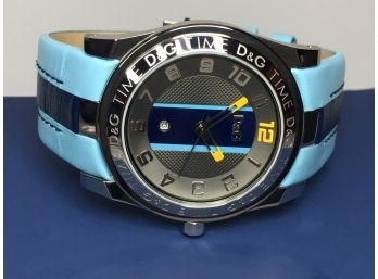 Incredible $595 DOLCE & GABBANA Mens / Unisex Watch - Two Tone Leather Strap - Brand New - FANTASTIC WATCH !