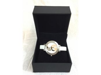 Fabulous DOLCE & GABBANA Ladies Watch - BRAND NEW - Paid $399 - D & G - White Leather Strap With Silver Case