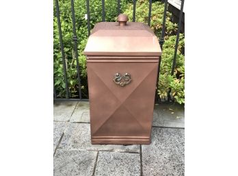 Great Looking Large Waste Can - With Nice Copper Tone Finish - Looks SO MUCH BETTER Than Trash Barrel !