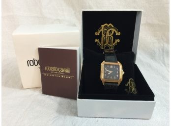 Gorgeous Mens / Unisex ROBERTO CAVALLI Watch $575 Retail Price - Has Original Box & Warranty Card - NICE !