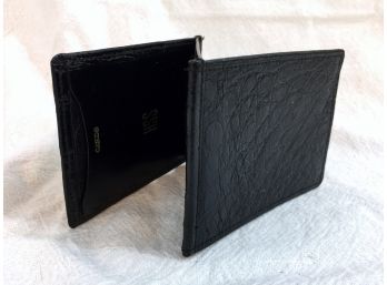 Fabulous Vintage Black Alligator Billfold / Wallet With Smooth Box Leather Interior - Very High Quality