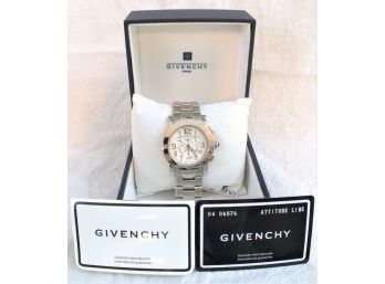 Incredible Brand New $695 GIVENCHY Chronograph Watch - Mens / Unisex - NEW IN BOX With Cards & Tag WOW !