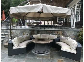 Fantastic SUN GARDEN Area Umbrella - Works Fine - Good Condition - $1,500 From FRONTGATE (#3) - Very Cool !