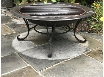 Very Nice IRON & STEEL Large Fire Pit - VERY Well Made - High Quality NOT Some Cheap Flimsy Type - NICE ONE !