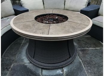 Fantastic AGIO PATIO 44' Round Fire Pit - Chat Height With One Gas Cylinder - Paid $1,900 From FRONTGATE