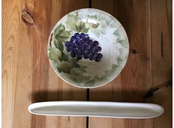 Tabletops Lifestyles Fruit Bowl And Olive Boat