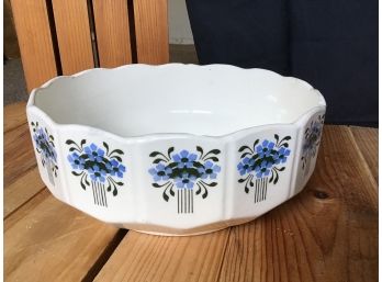 Vintage Bowl With Forget-me-nots, Made In Germany