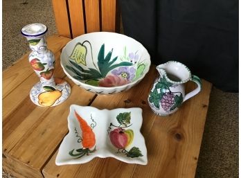 Hand Painted Ceramic Fruits/ Veggies Lot